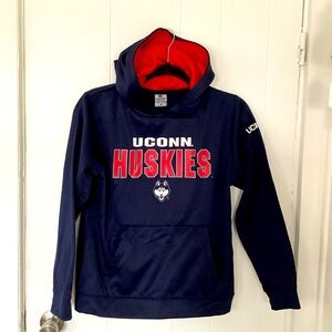 Colosseum Youth Navy and Red Hoodie, UCONN HUSKIES
